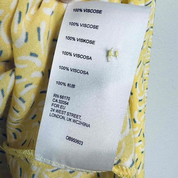 Maeve By Anthropologie Size 6 Blithe Button-Up Collared Top Tie Cuff Yellow - Picture 11 of 11